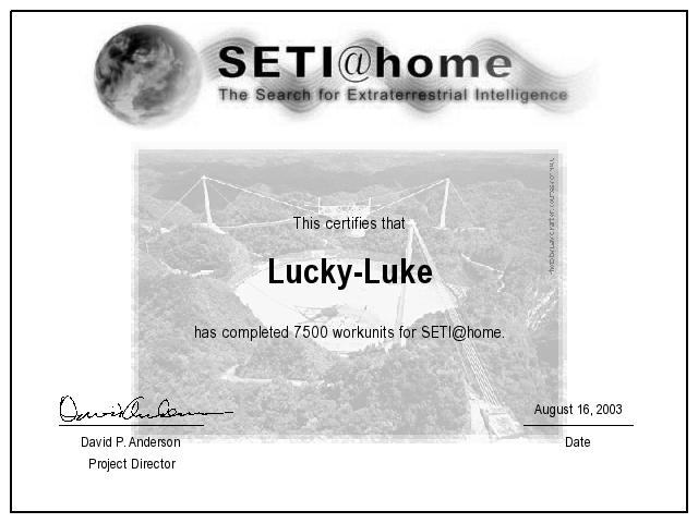 Lucky-Luke erreichte die 7500er Grenze!